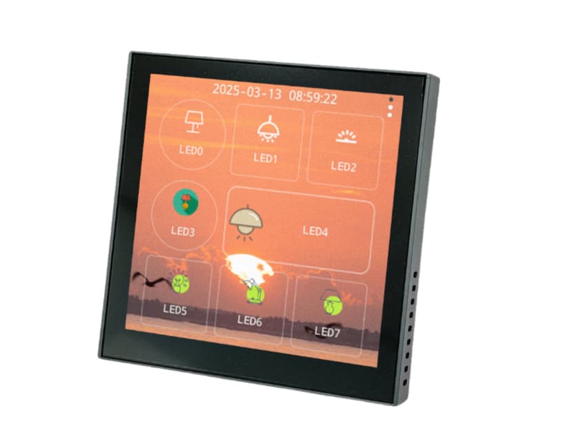 Màn hình cảm ứng DALI-2 SDP-LCD8, 16 nút, điều khiển DT8 RGBW/TC, tích hợp Casambi.