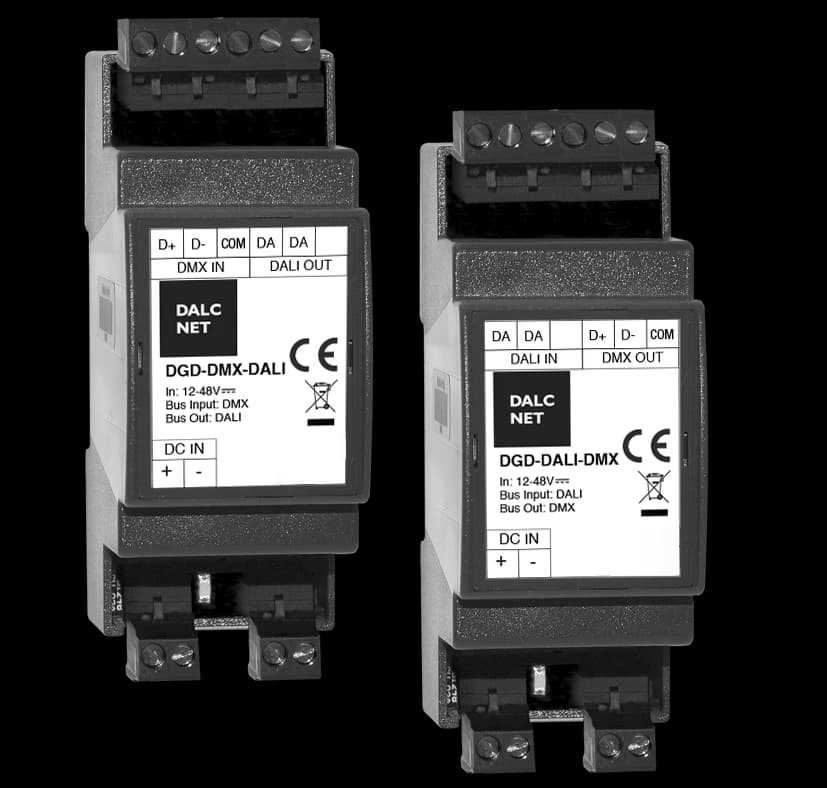Bộ chuyển đổi giao thức điều khiển DALI - DMX512 64 địa chỉ Dalcnet DGD Gateway